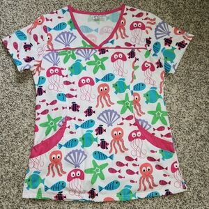 Uniform Advantage Seascreatures Scrubs, Size L
